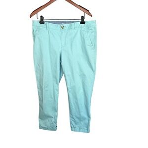 Banana Republic City Chino Pants Women's Size 12 Fresh Blue Cropped Casual
